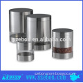 Stainless steel airtight lid glass canister